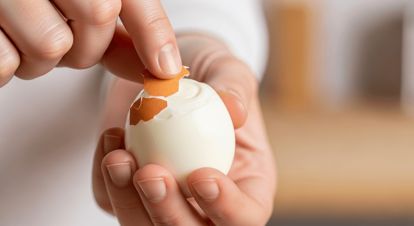 A casca sai sozinha do ovo: truque para fazer até ovos frescos descascarem facilmente.